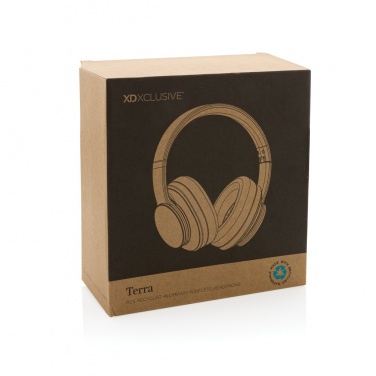 Logo trade promotional gift photo of: Terra RCS recycled aluminium wireless headphone