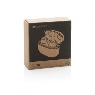 Logo trade corporate gifts picture of: Terra RCS recycled aluminium wireless earbuds