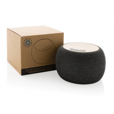 Logo trade business gift photo of: RCS Rplastic/PET and bamboo 5W speaker