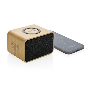 Logotrade business gift image of: RCS Rplastic 3W speaker with bamboo 5W wireless