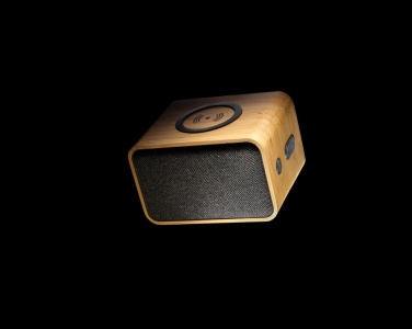 Logo trade promotional products image of: RCS Rplastic 3W speaker with bamboo 5W wireless