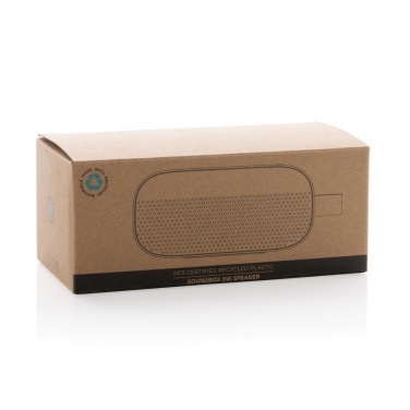 Logo trade promotional merchandise picture of: RCS recycled plastic Soundbox 5W speaker