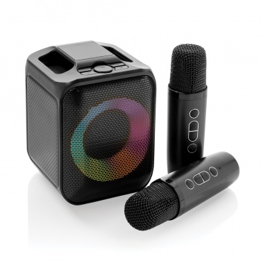 Logotrade corporate gift picture of: Singvibe RCS recycled plastic karaoke set with double mic