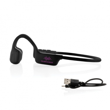 Logo trade business gifts image of: Urban Vitamin Glendale RCS rplastic air conductive headphone