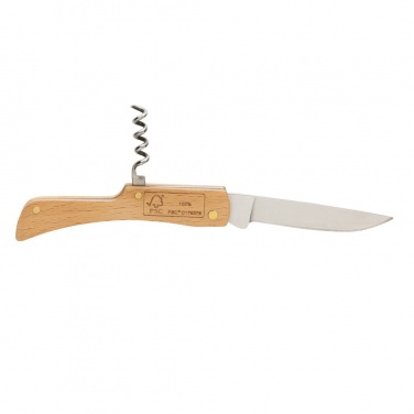 Logo trade corporate gifts picture of: Wooden knife with bottle opener