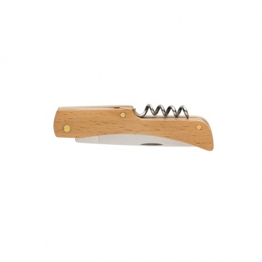 Logo trade promotional gifts image of: Wooden knife with bottle opener