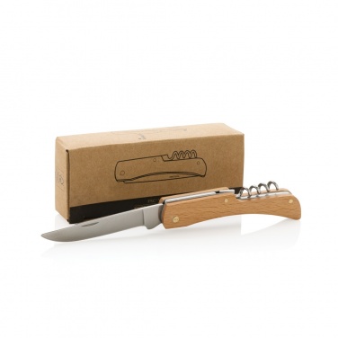 Logo trade promotional items picture of: Wooden knife with bottle opener