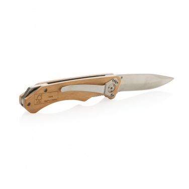 Logo trade promotional gift photo of: Wooden outdoor knife