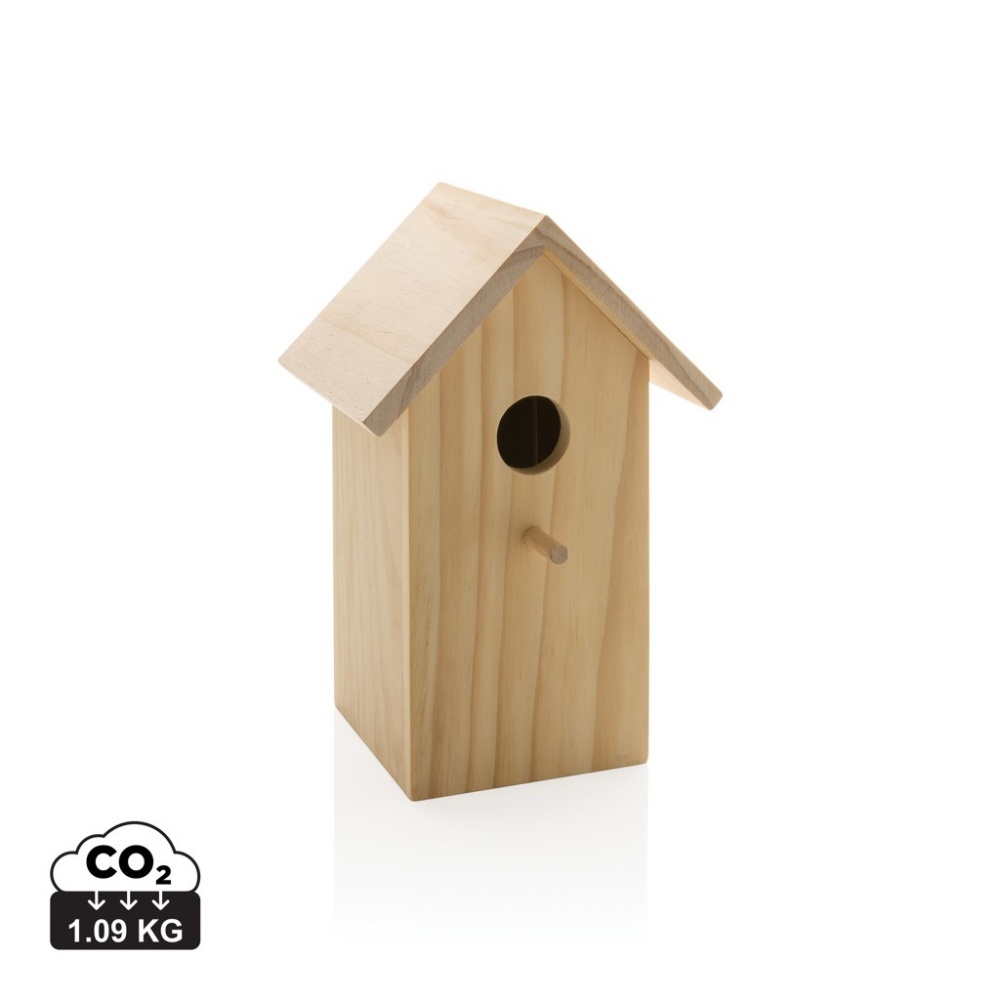 Logo trade business gift photo of: Wooden birdhouse