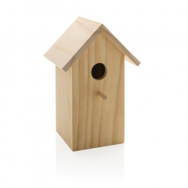 Logo trade promotional giveaways image of: Wooden birdhouse