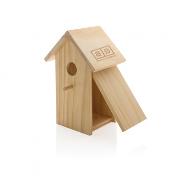 Logo trade promotional merchandise image of: Wooden birdhouse