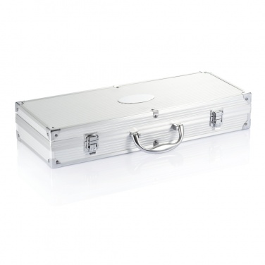 Logo trade promotional products picture of: 12 pcs barbecue set in aluminium box