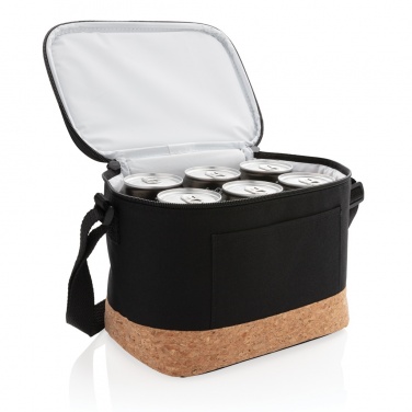 Logo trade business gifts image of: Two tone cooler bag with cork detail