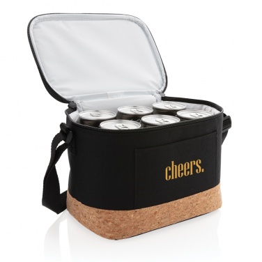 Logo trade promotional merchandise photo of: Two tone cooler bag with cork detail