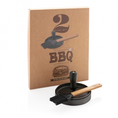 Logotrade promotional items photo of: BBQ set with hamburger press and brush