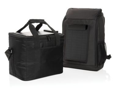 Logotrade promotional item picture of: Pedro AWARE™ RPET deluxe cooler bag with 5W solar panel