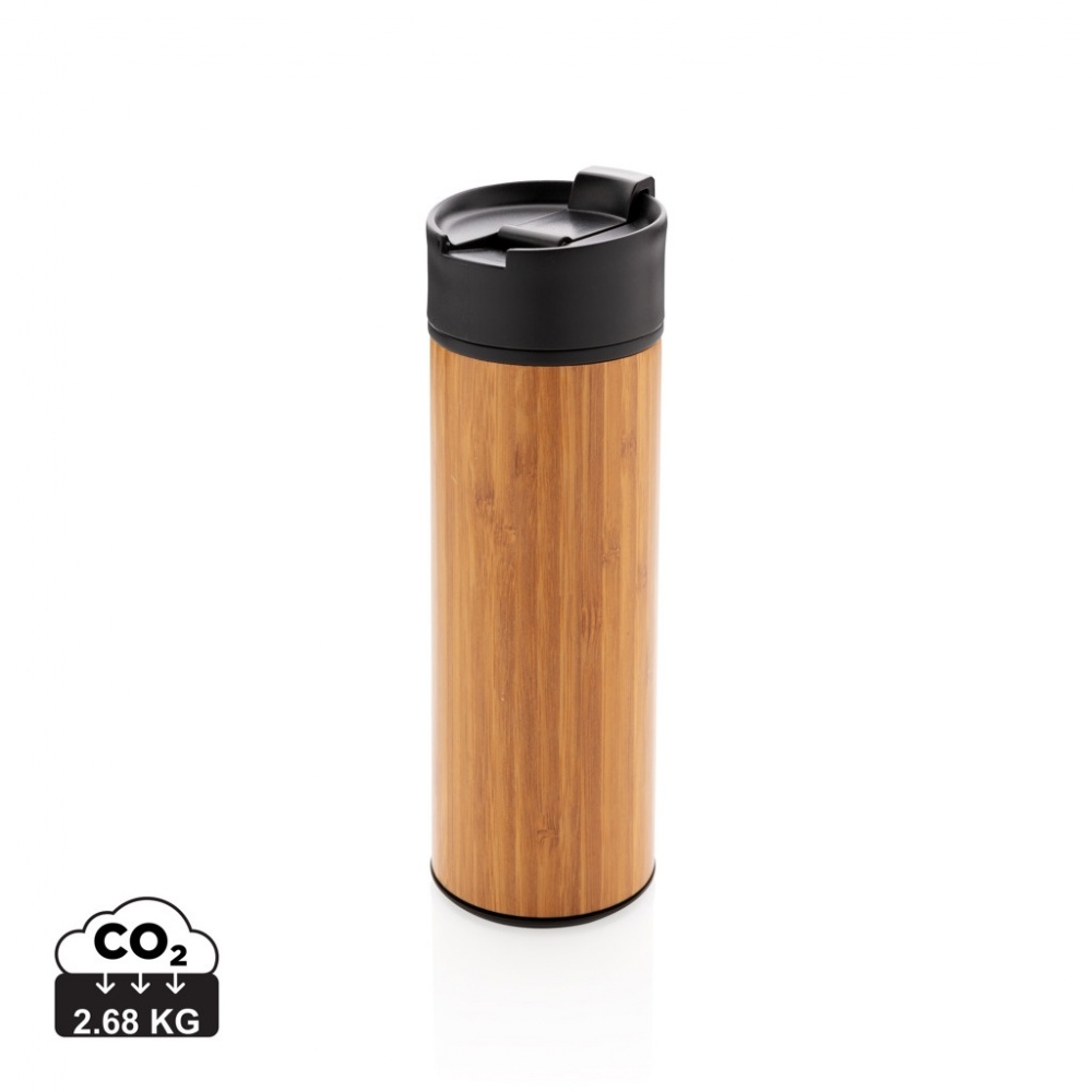 Logo trade corporate gift photo of: Bogota vacuum bamboo coffee mug