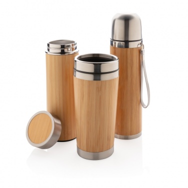 Logo trade promotional products image of: Bamboo tumbler