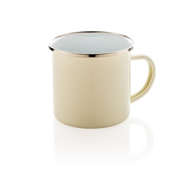 Logo trade promotional giveaways picture of: Vintage enamel mug