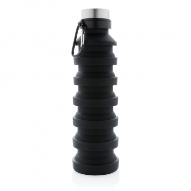 Logo trade promotional gifts image of: Leakproof collapsible silicone bottle with lid