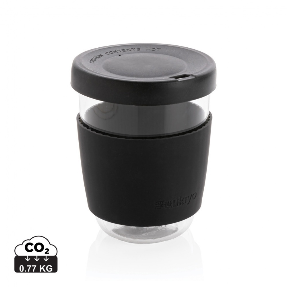 Logotrade promotional gift picture of: Ukiyo borosilicate glass with silicone lid and sleeve