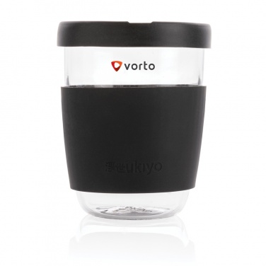 Logo trade promotional items image of: Ukiyo borosilicate glass with silicone lid and sleeve