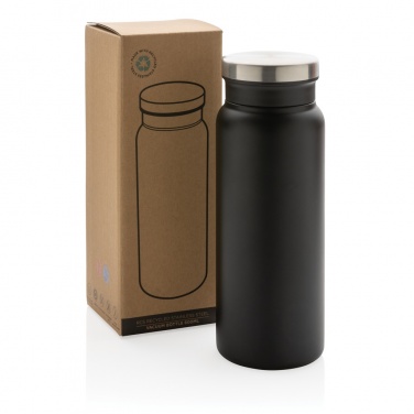 Logo trade promotional merchandise picture of: RCS Recycled stainless steel vacuum bottle 600ML