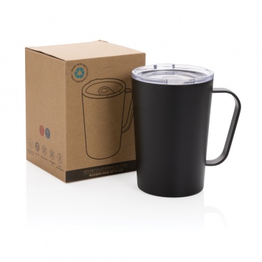 Logotrade corporate gift picture of: RCS Recycled stainless steel modern vacuum mug with lid