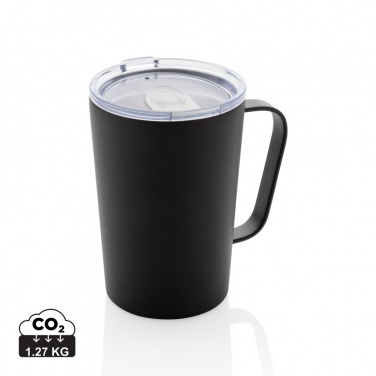 Logo trade promotional item photo of: RCS Recycled stainless steel modern vacuum mug with lid