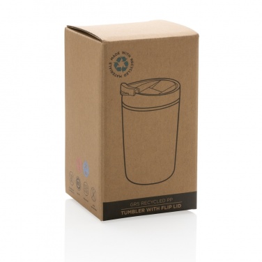 Logotrade business gift image of: GRS Recycled PP tumbler with flip lid