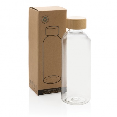 Logo trade promotional items image of: RCS RPET bottle with bamboo lid