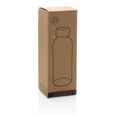 Logo trade promotional products picture of: RCS RPET bottle with bamboo lid