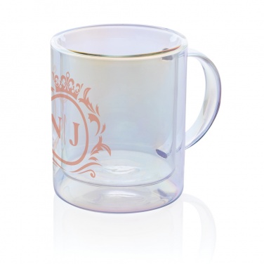 Logotrade promotional gift picture of: Deluxe double wall electroplated glass mug