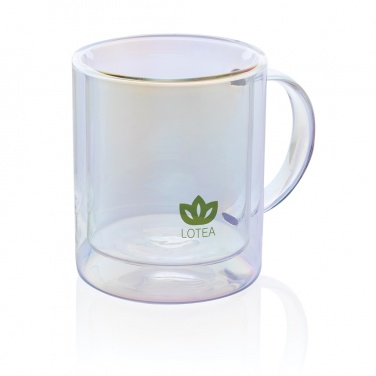 Logotrade advertising products photo of: Deluxe double wall electroplated glass mug