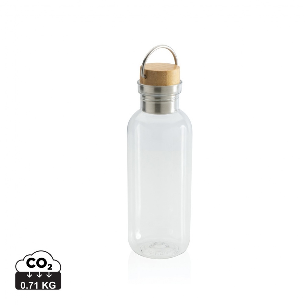 Logo trade promotional gifts picture of: RCS RPET bottle with bamboo lid and handle