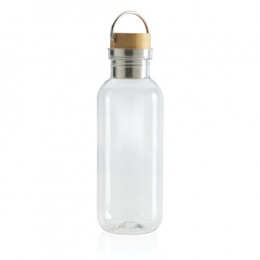 Logo trade promotional products image of: RCS RPET bottle with bamboo lid and handle