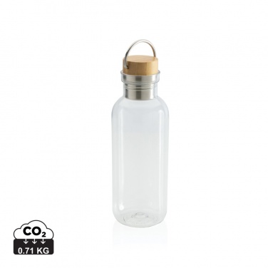 Logo trade promotional giveaways picture of: RCS RPET bottle with bamboo lid and handle