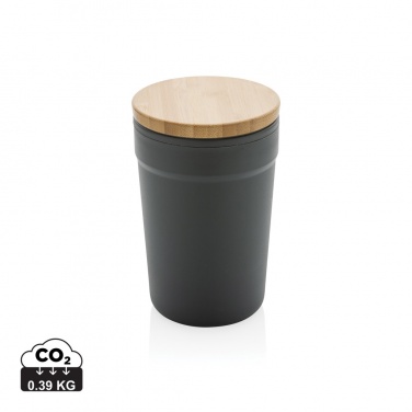 Logotrade promotional merchandise photo of: GRS certified recycled PP mug with bamboo lid