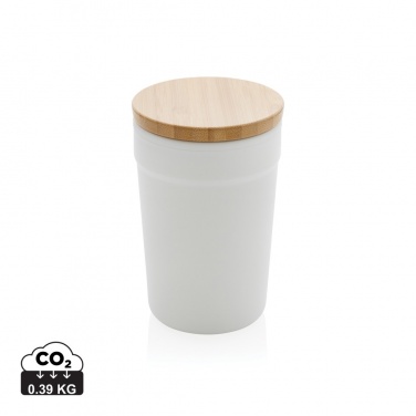 Logo trade promotional giveaways picture of: GRS certified recycled PP mug with bamboo lid