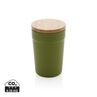 Logotrade promotional giveaway image of: GRS certified recycled PP mug with bamboo lid