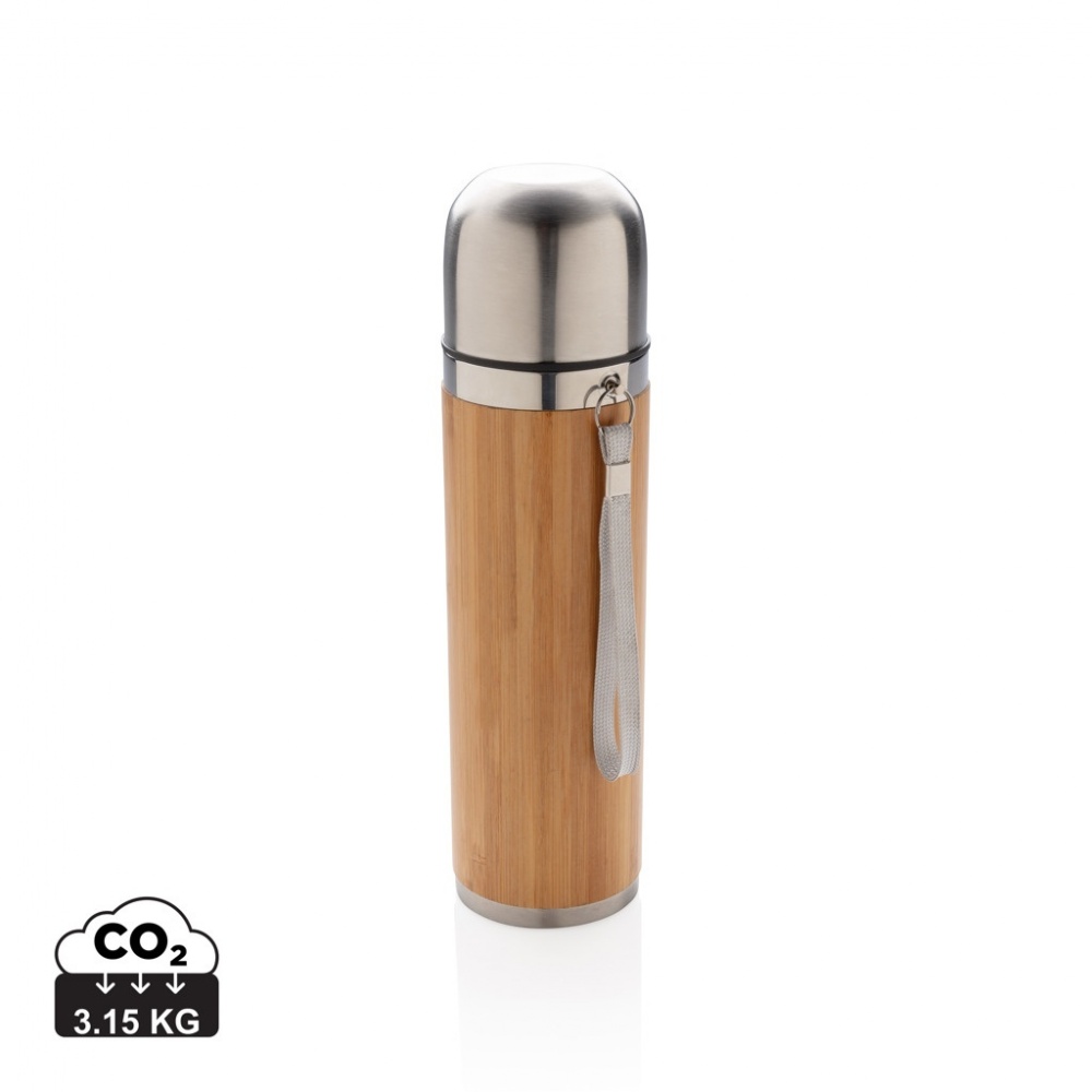 Logotrade promotional giveaways photo of: Bamboo vacuum travel flask