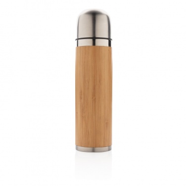 Logo trade promotional item photo of: Bamboo vacuum travel flask