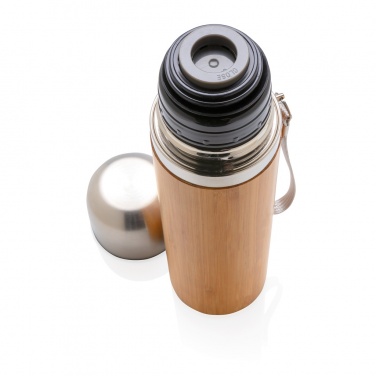 Logo trade promotional giveaway photo of: Bamboo vacuum travel flask