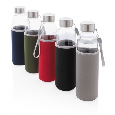 Logo trade promotional giveaways picture of: Glass bottle with neoprene sleeve