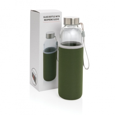 Logotrade promotional merchandise picture of: Glass bottle with neoprene sleeve