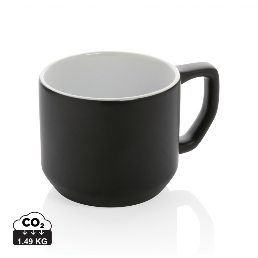 Logo trade advertising products image of: Ceramic modern mug 350ml