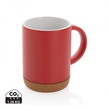 Logo trade promotional products image of: Ceramic mug with cork base 280ml