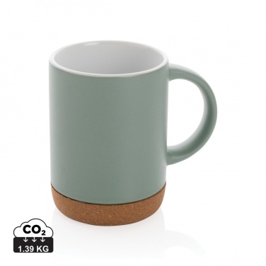 Logo trade advertising product photo of: Ceramic mug with cork base 280ml