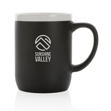 Logo trade promotional items image of: Ceramic mug with white rim 300ml