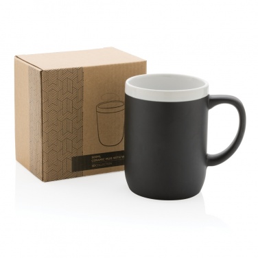 Logotrade promotional item image of: Ceramic mug with white rim 300ml